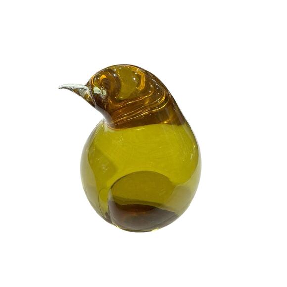 Vintage MCM Seguso Vetri d'Arte Oggetti Murano Green Glass Penguin 5" ITALY - Picture 12 of 13